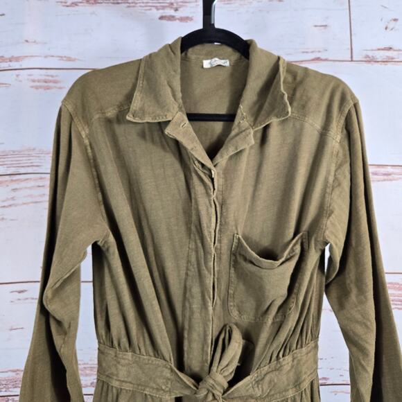 Free People More LIke This One-Piece Jumpsuit Olive Green Size Small - Picture 4 of 7